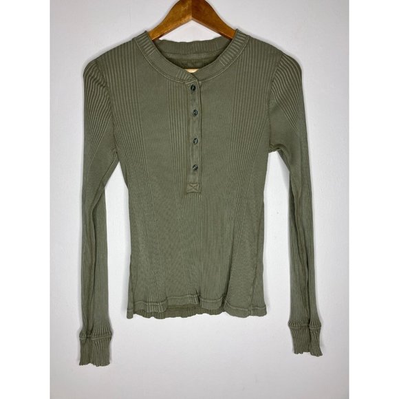 aerie Tops - Aerie Women's Large Green Long Sleeve Knit Shirt